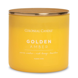 Golden Amber Colonial Candle Pop Of Color sojablend geurkaars  411 g