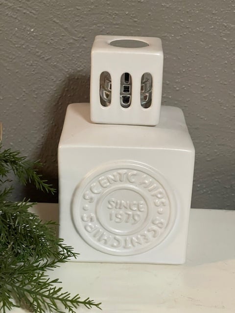 Scentchips® Scentoil lamp Square wit – stijlvolle oliebrander