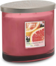 Pink Grapefruit & Cassis geurkaars Heart & Home® Ovaal 220 gram