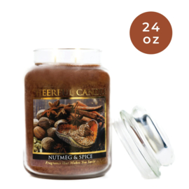 Nutmeg & Spice Geurkaars Cheerful 2 wick 680 gram – 2 lonten