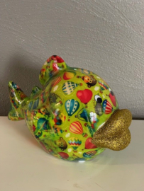 Pomme Pidou  - Spaarpot - Medium - Fish Kelly Groen