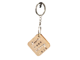 Sleutelhanger met tekst: Live more worry less