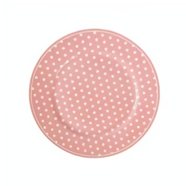 Isabelle Rose Dessertbord 20 cm roze Polka Dots
