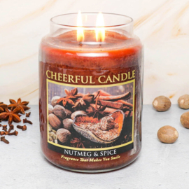 Nutmeg & Spice Geurkaars Cheerful 2 wick 680 gr