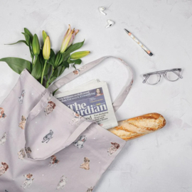 Opvouwbare boodschappentas ‘A Dog’s Life’ hond – Wrendale Designs