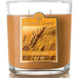 Indian Summer Soja geurkaars in glas met twee lonten Colonial Candle 269 g