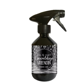 Roomspray met tekst: Voor de meest geweldige vriendin 300 ml