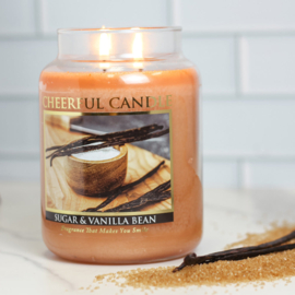 Sugar & Vanilla Bean Candle Geurkaars Cheerful 2 wick 680 gr