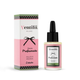 Geurolie Estate  (varen, pioenroos en Ylang Ylang)  Ventilii Milano 30ml