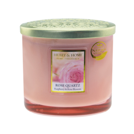 Rose Quartz Heart & Home Ellips 2 wick Candle 230 gram