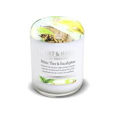 Witte Thee & Eucalyptus  Heart & Home small Jar 115 gram