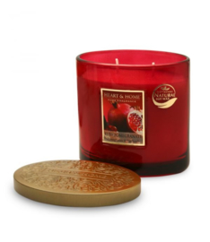 Ruby Pommegranate Heart & Home Ellips 2 wick Candle 230 gram