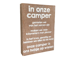 Tekstblok In onze Camper