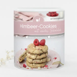 Bake Affair biologische bakmix Frambozen Cookies met witte chocolade