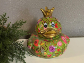 Pomme Pidou spaarpot groen eend "Ducky" eigenwijs en onweerstaanbaar