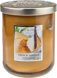 French Vanilla geurkaars Heart & Home 340 gram