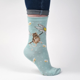 Wrendale Designs Socks  'Oops a Daisy'  Muis