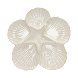 Serveerbord schelp wit – 30 x 30 x 3,5 cm |Jens Living