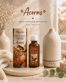 Acorns (Eikeltjes) Mist Diffuser geurolie 50 ml Boles d’olor – frisse houtachtige geur