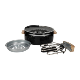 Norländer hybride BBQ zwart – 35 x 35 x 13 cm
