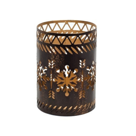 Bronze Snowflake Petite Candle Holder