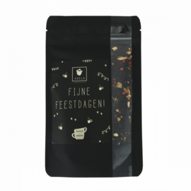 Fijne Feestdagen Arelo zak zwarte losse thee - 65 Gram