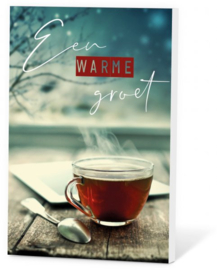 Een warme groet Thee Wenskaart Incl thee en envelop