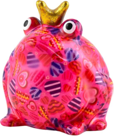Pomme Pidou Kikker Freddy - Spaarpot - Medium Magicalpink Hearts In Love