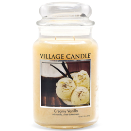 Creamy Vanilla Village Candle  Large Jar 170 Branduren