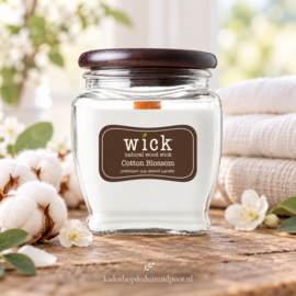 Cotton Blossom geurkaars – houten knisperende lont Colonial Candle 425 gram