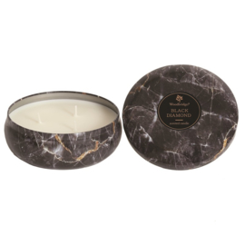 Black Diamont  Woodbridge  Marble Effect Tinned Candle