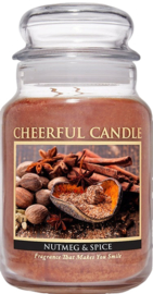 Nutmeg & Spice Geurkaars Cheerful 2 wick 680 gr