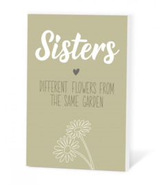 Sisters different flowers from the same garden incl envelop en zakje bloemzaden