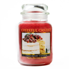 Cranberry Vanilla geurkaars Cheerful Candle 2 lonten 680 gram