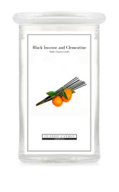 Black Incense and Clementine  Classic Candle Large 2 wick