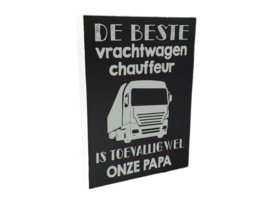 Tekstblok "De beste vrachtwagen chauffeur"