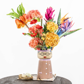 Kunstbloem Pioenroos Geel Mosterd (63 cm)