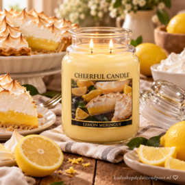 Lemon Merinque Geurkaars Cheerful 2 wick 680 gram