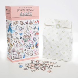 Jigsaw  Puzzel Wrendale Designs - Garden Birds Set 1000 stukjes