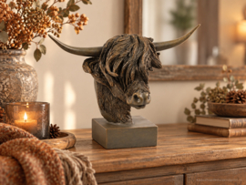 Ornament Schotse Hooglander Ulla bruin 39 cm – Countryfield