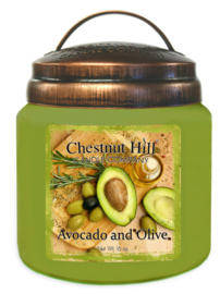 Avocado and Olive Chestnut Hill  2 wick Candle 450 Gr
