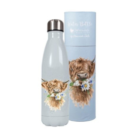 Wrendale Designs Waterfles Thermoskan ' Highland cow '(koe) 500ml