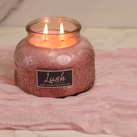 Cheerful Candle Large Geurkaars  Citron  Coconut  Eucalyptus  Musk 20 Oz Lush Rose