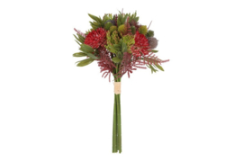 Kunstboeket Dahlia mix rood  L36 x B25 x H25 cm