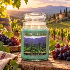 Mountain Vineyard Geurkaars Cheerful 2 wick 680 gram – 2 lonten