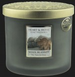 Wool Blanket  Heart & Home Ellips 2 wick Candle 230 gram