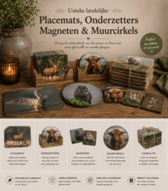  Unieke landelijke Placemats Onderzetters en Muurcirkels