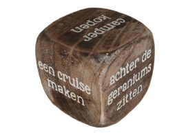 Dobbelsteen pensioen hout naturel – 8 cm