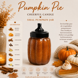 Pumpkin Pie geurkaars Smal Pumpkin Jar (+75 branduren)