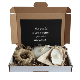 UNEVEN Oyster Candle +Refill+Rope+Pearl